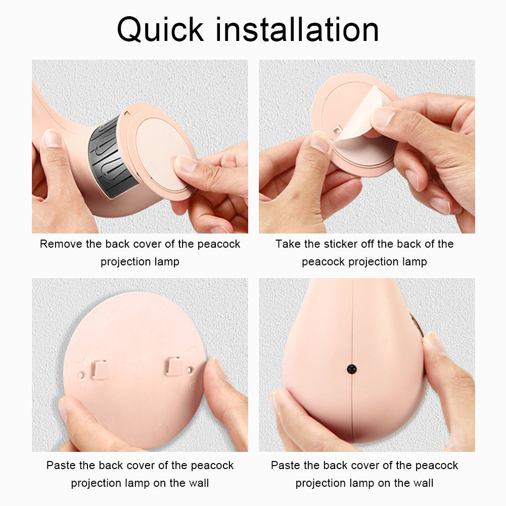 Trendix™ | Rechargeable Peacock Projection Lamp