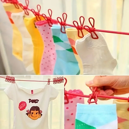 Trendix™ Portable Clothing Clothesline with 12 Clips