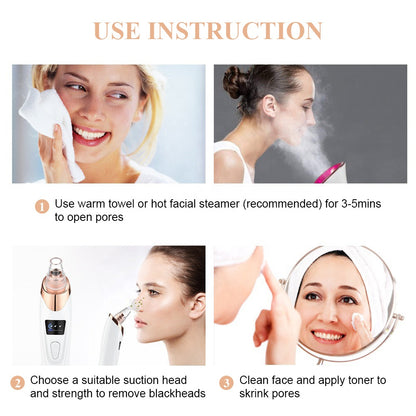 Trendix™ | 5 in 1 Blackhead Remover Machine – Rechargeable Derma Suction
