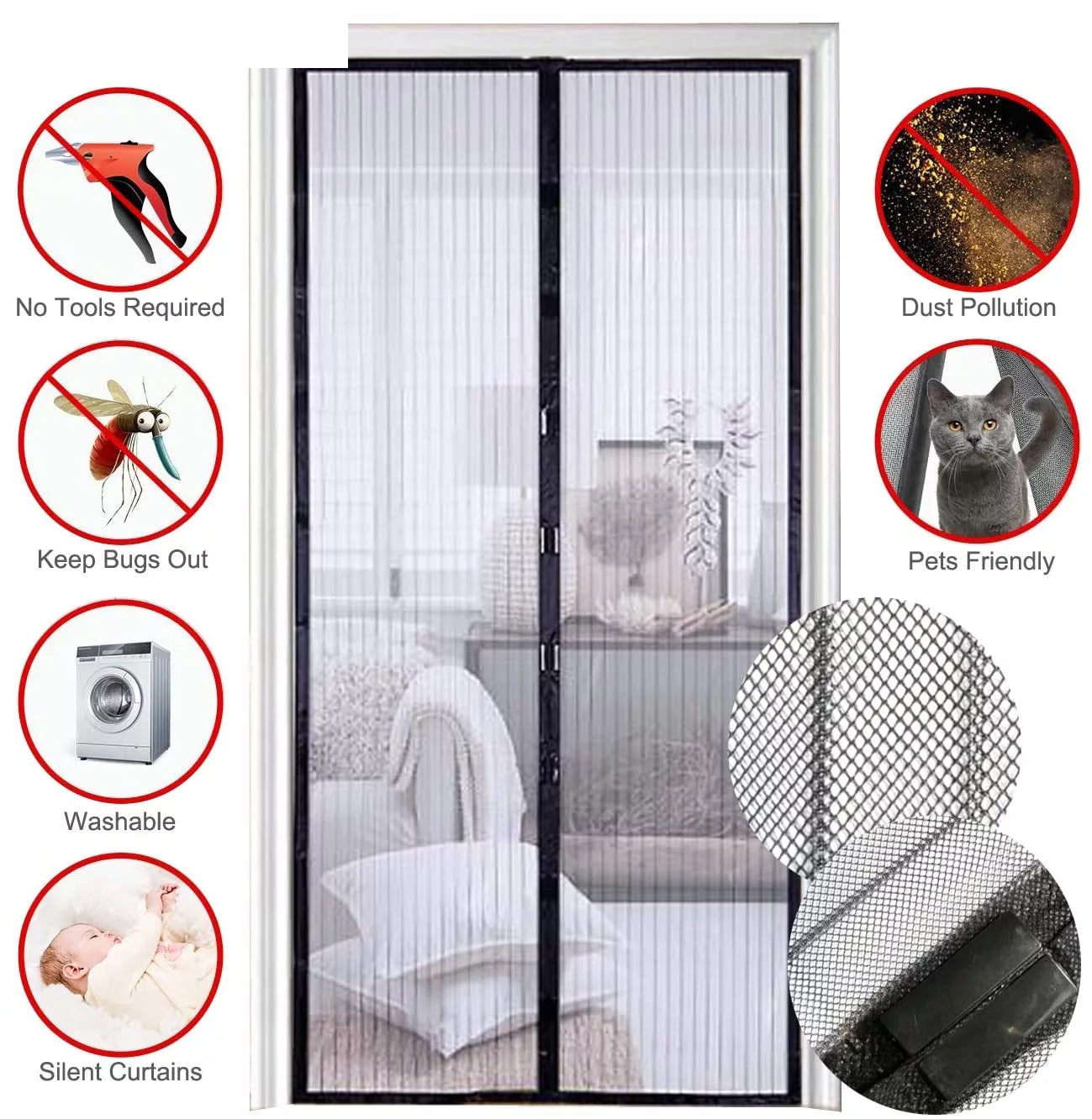 Trendix™ | Magic Mesh Magnetic Screen Door