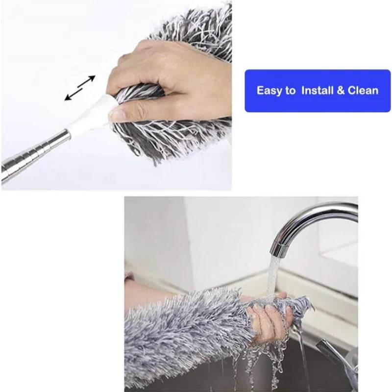 Trendix™ Microfiber Duster with Extension Pole – Reach & Clean Easily