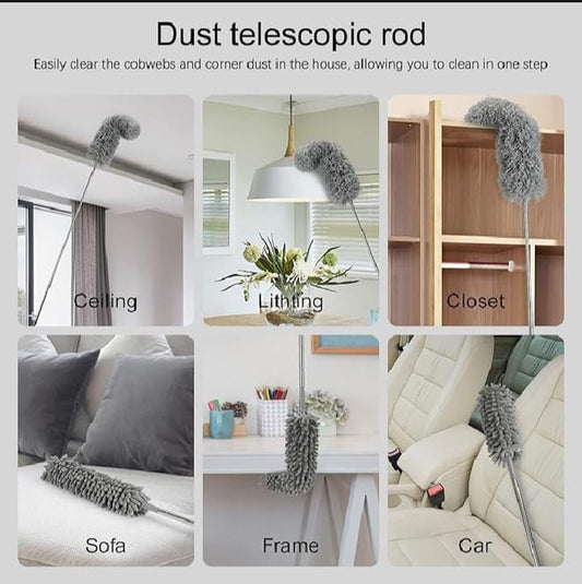 Trendix™ Microfiber Duster with Extension Pole – Reach & Clean Easily