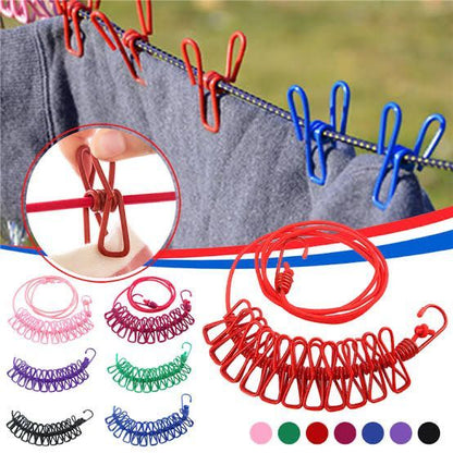 Trendix™ Portable Clothing Clothesline with 12 Clips