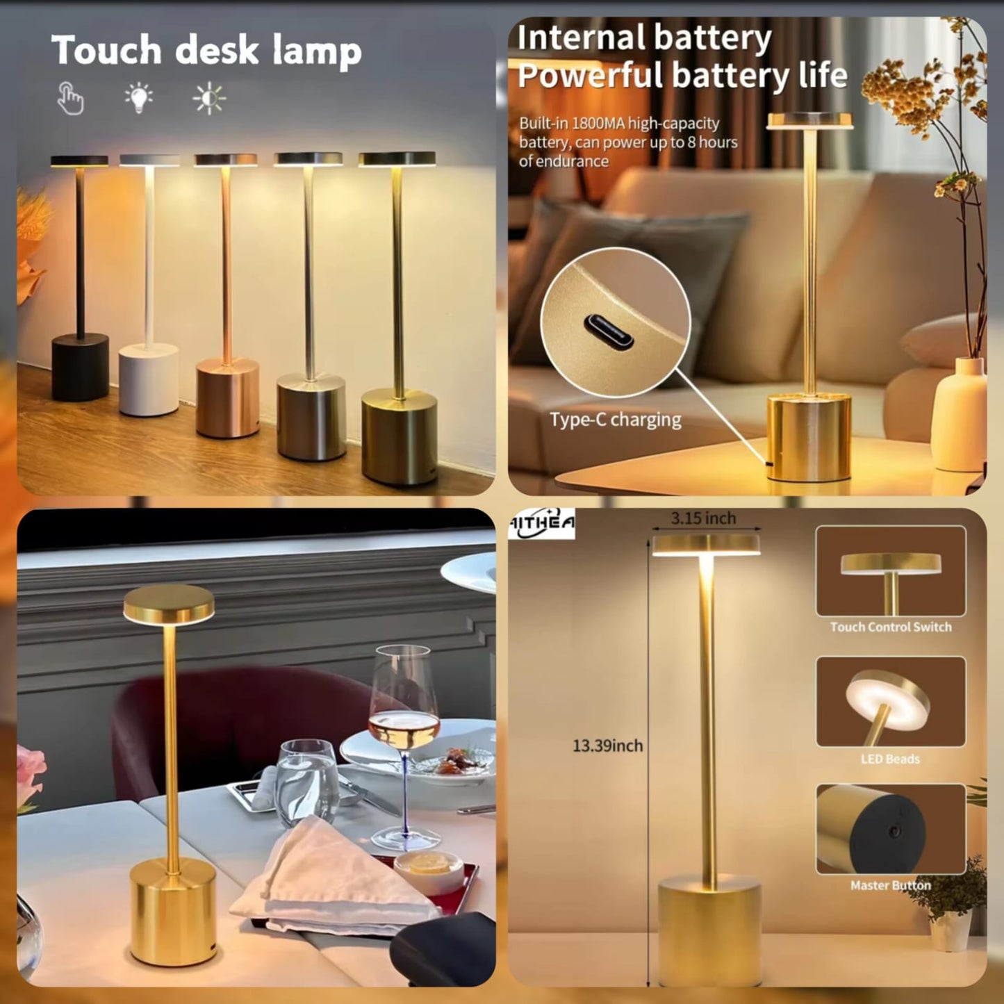 Trendix™ | Rechargeable Touch LED Table Lamp