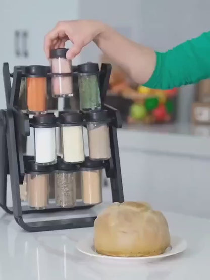 Trendix™ | 18 Piece Rotating Spice Rack Set