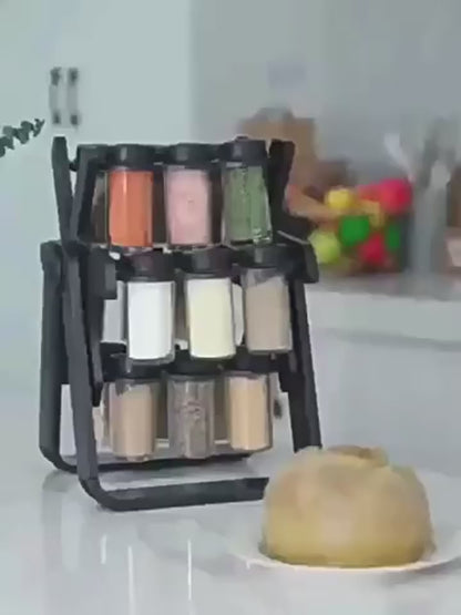 Trendix™ | 18 Piece Rotating Spice Rack Set